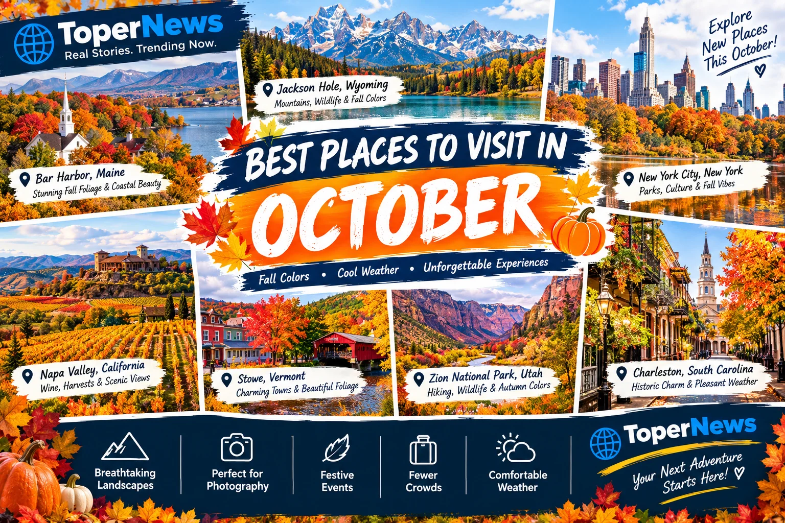 Best Places to Visit in October: Top Destinations Across the USA