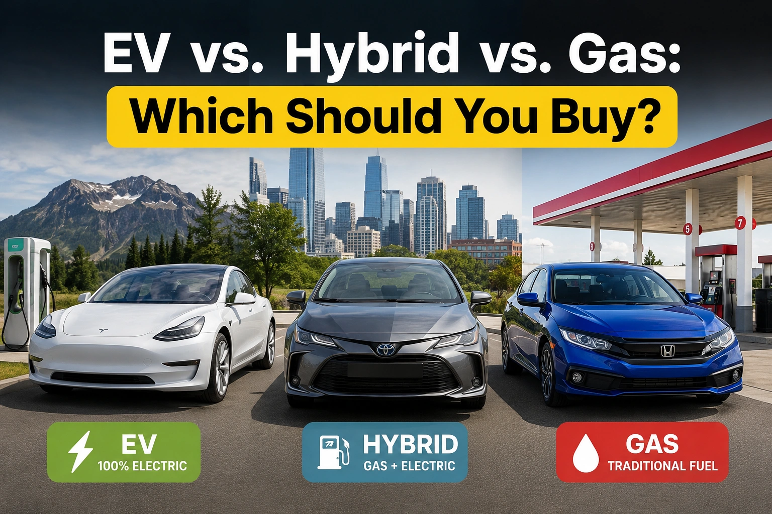 EV vs. Hybrid vs. Gas: Which Should You Buy?