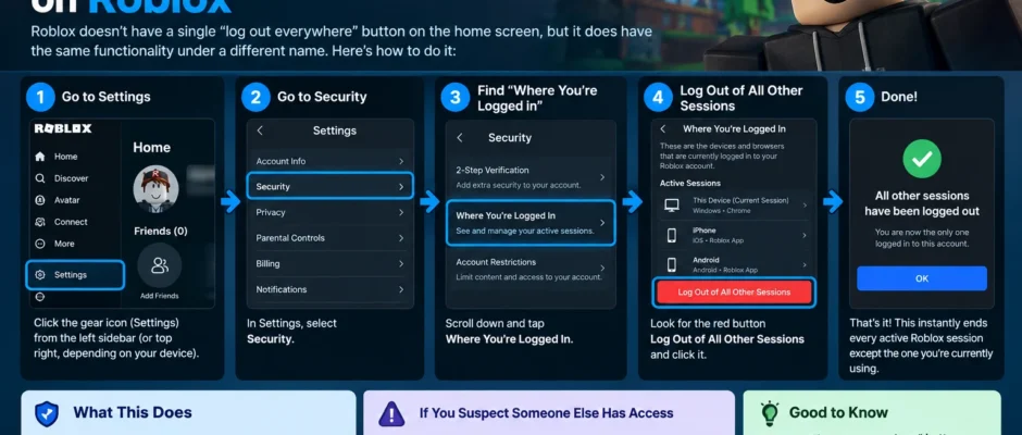 How to Sign Out of All Devices on Roblox?