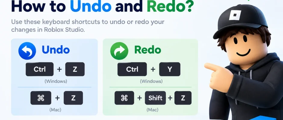 How to Undo and Redo in Roblox Studio