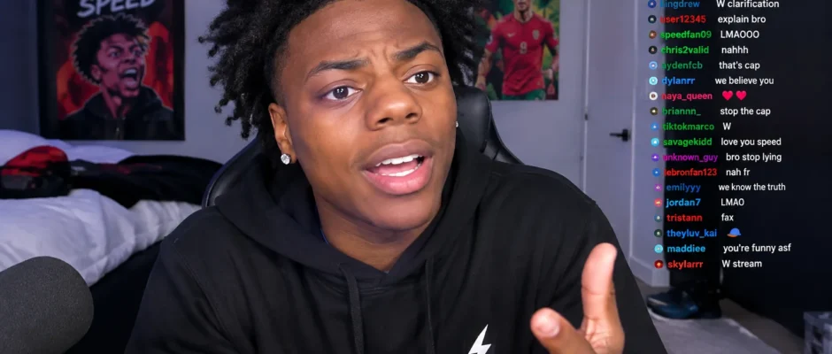 IShowSpeed addressing baby rumors during a livestream