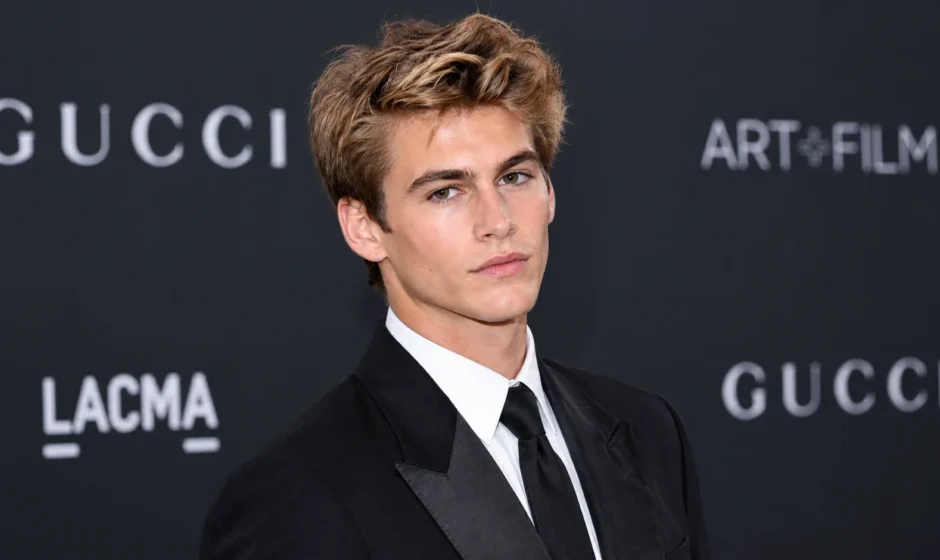 Late Presley Gerber, son of Cindy Crawford and Rande Gerber, at a public event
