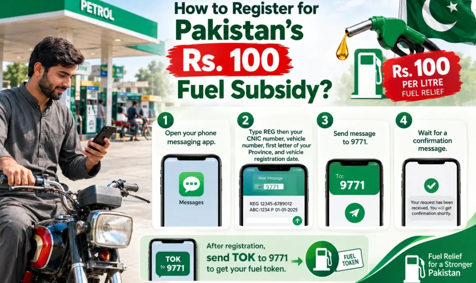 Register for Pakistan's Rs 100 Fuel Subsidy