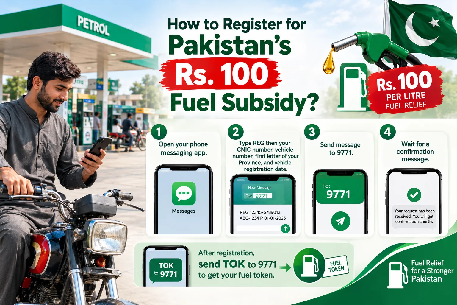 How to Register for Pakistan’s Rs 100 Fuel Subsidy?
