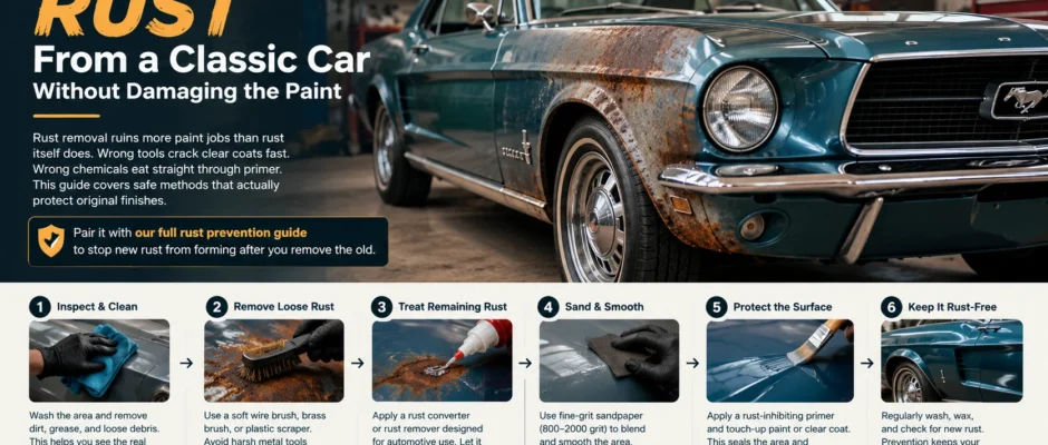 Remove Rust From a Classic Car Without Damaging the Paint