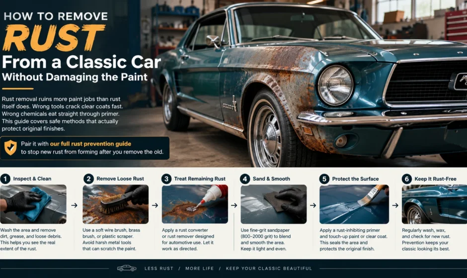 Remove Rust From a Classic Car Without Damaging the Paint