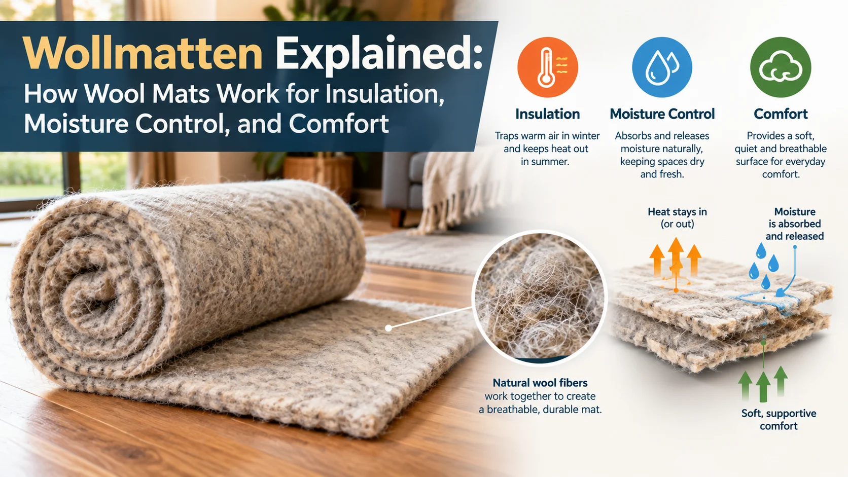 Wollmatten Explained: How Wool Mats Work for Insulation, Moisture Control, and Comfort