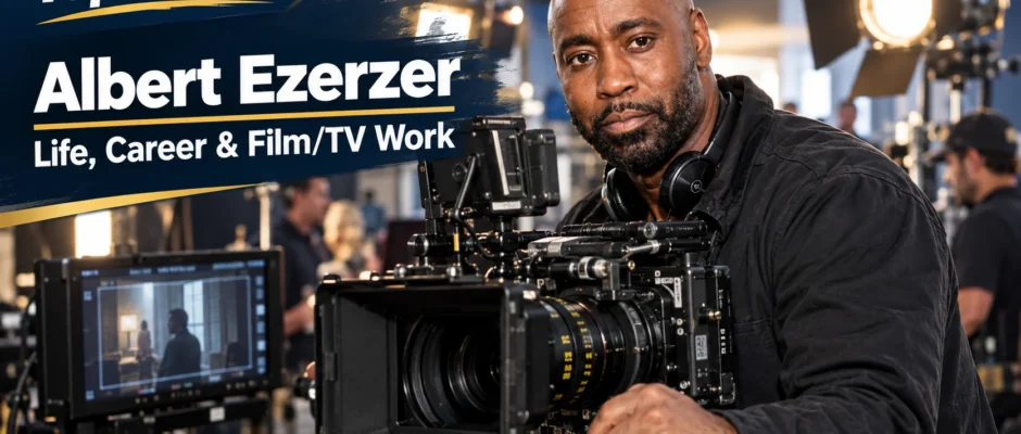 Albert Ezerzer on a production set behind the camera