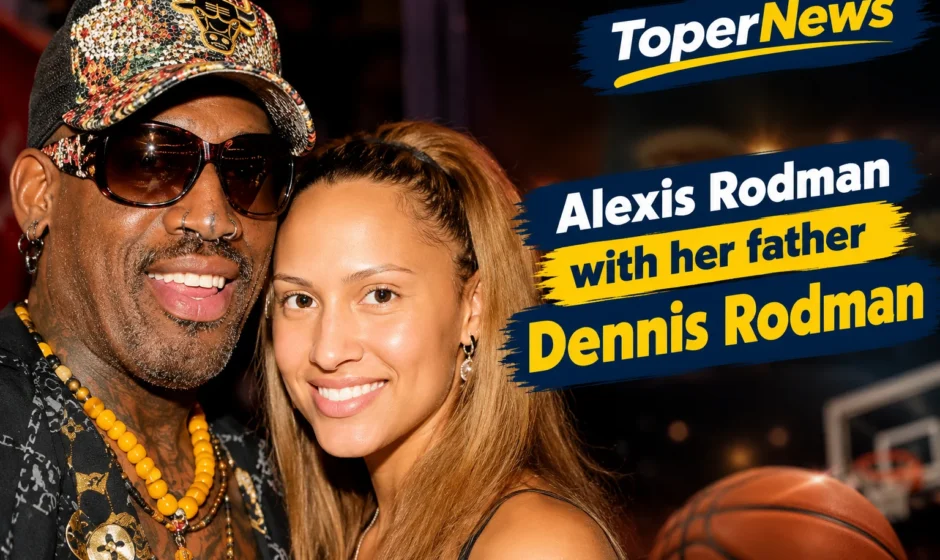 Alexis Rodman with her father Dennis Rodman