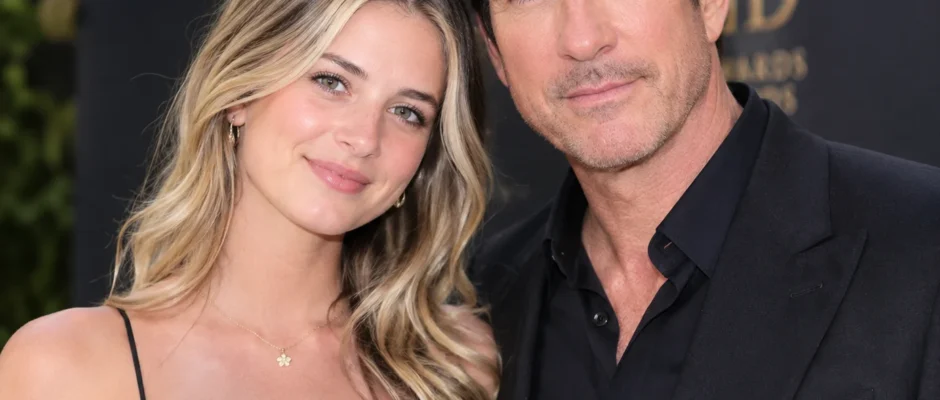 Charlotte Rose McDermott with her father Dylan McDermott on an event