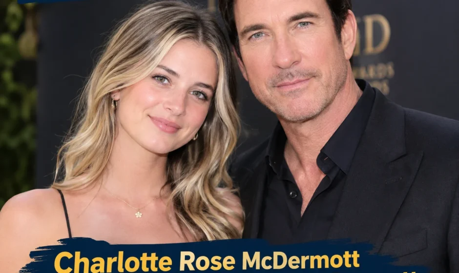 Charlotte Rose McDermott with her father Dylan McDermott on an event